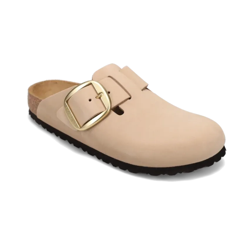 Women's Boston Big Buckle Narrow Sandcastle Nubuck