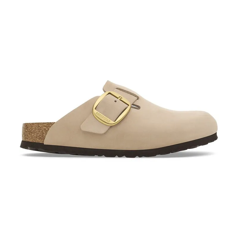 Women's Boston Big Buckle Narrow Sandcastle Nubuck