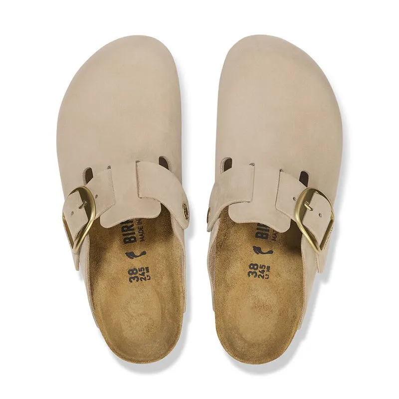 Women's Boston Big Buckle Narrow Sandcastle Nubuck