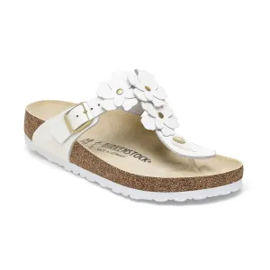 Women's Gizeh Flowers White Leather