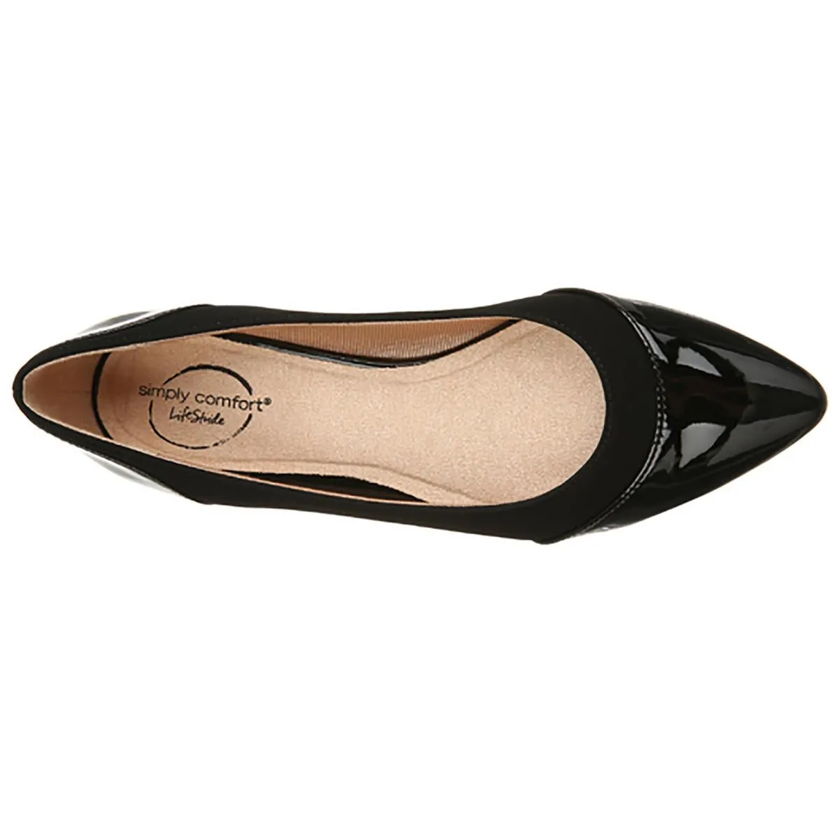 Zaria Womens Slip On Round Toe Ballet Flats